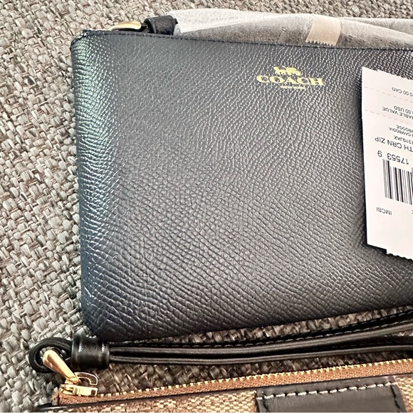 NWT (2) COACH WRISTLETS brown and navy blue - Picture 8 of 11